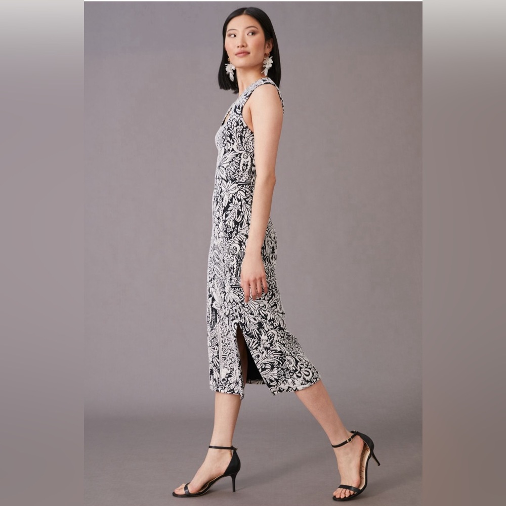 Jacquard cut out midi dress from Anthropologie